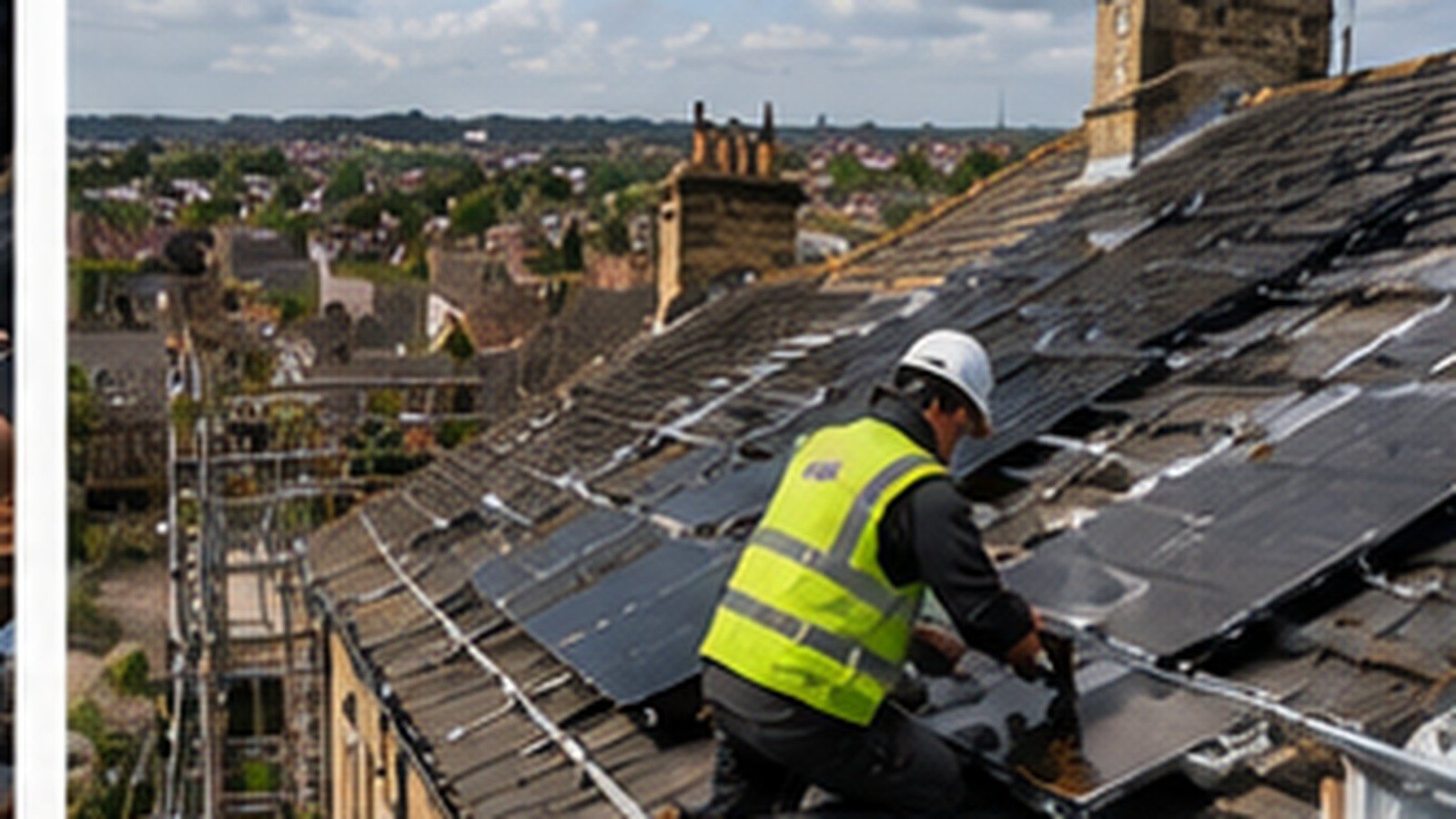 Solar installation underway on a Bradford property